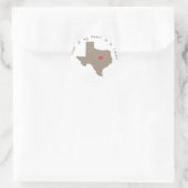 Mijn halve hart ligt in Texas Ronde Sticker (Tas)
