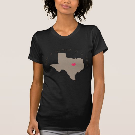 Mijn halve hart ligt in Texas T-shirt (Voorkant)