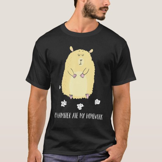 Mijn Hamster Ate Mijn Homework - Hamster T-shirt (Voorkant)