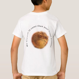 mijn hamster is knuffel dan je eerstudente t-shirt