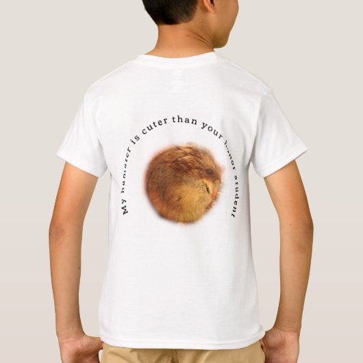 mijn hamster is knuffel dan je eerstudente t-shirt (Achterkant)