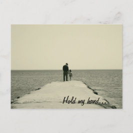Mijn hand Briefkaart vasthouden