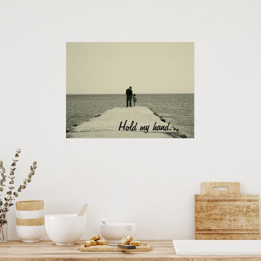 Mijn hand Poster vasthouden (Keuken)