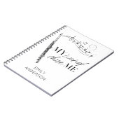 Mijn hand verkoos me Flute Black & White Quote Notitieboek (Linkerzijde)