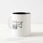 "Mijn hand verkoos me" Tuba/Baritone/Euphonium- Mo Tweekleurige Koffiemok (Voorkant links)