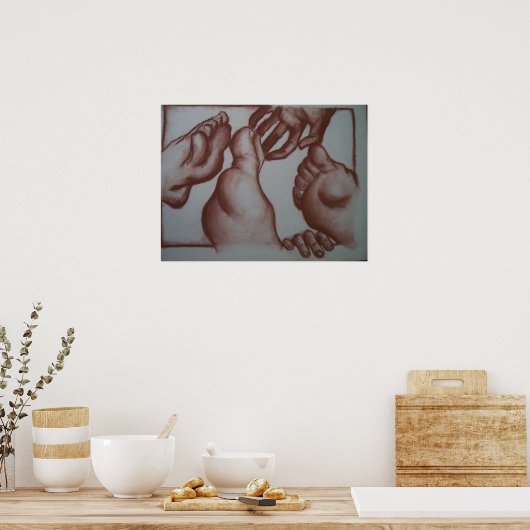 Mijn handen, Epi's Feet Poster (Keuken)