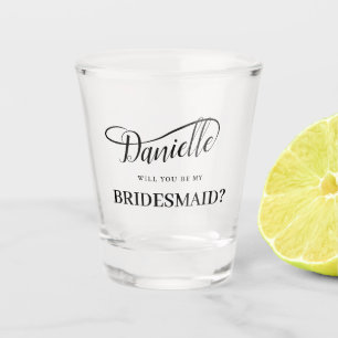 Mijn handgeschreven waskalligrafie in het briefje shot glas