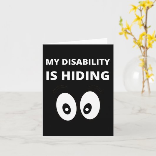 Mijn handicap is het verbergen van het bewustzijn kaart (Gele Bloem)