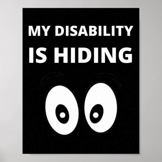 Mijn handicap is het verbergen van het bewustzijn  poster (Voorkant)