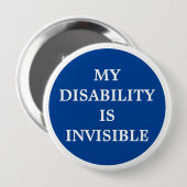 Mijn handicap is onzichtbaar ronde button 4,0 cm (Voorkant /achterkant)