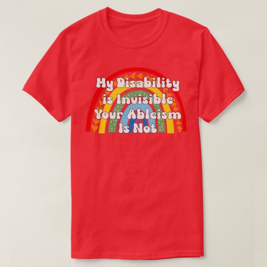 Mijn handicap is onzichtbaar t-shirt (Design voorkant)