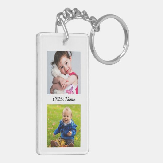 Mijn handvader gedicht van Toddler PHOTO Gift Sleutelhanger (Achterkant Links)