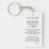 Mijn handvader gedicht van Toddler PHOTO Gift Sleutelhanger (Voorkant)