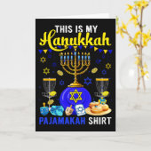 Mijn Hanukkah Pyjamashirt Disc Golf Speler Joods M Kaart (Gele Bloem)