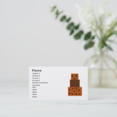 Mijn Happy Chocolate Cake Visitekaartje (Staand voorkant)