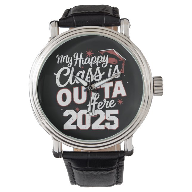 Mijn Happy Class is hier uit 2025 senior Afstudere Horloge (Voorkant)