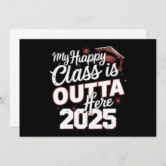 Mijn Happy Class is hier uit 2025 senior Afstudere Kaart (Voorkant / Achterkant)