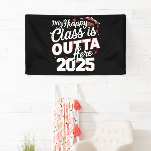 Mijn Happy Class is hier uit 2025 senior Afstudere Spandoek (Insitu)