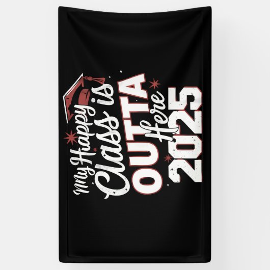 Mijn Happy Class is hier uit 2025 senior Afstudere Spandoek (Verticaal)