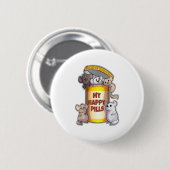 Mijn Happy Pills Ronde Button 5,7 Cm (Voorkant /achterkant)