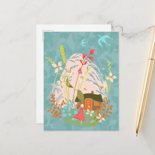 Mijn Happy Place Aankondigingskaart (Voorkant / Achterkant in situ)