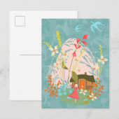 Mijn Happy Place Aankondigingskaart (Voorkant / Achterkant)