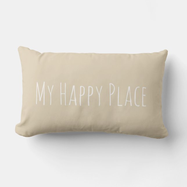 Mijn Happy Place Accent Pillow Kussen (Voorkant)