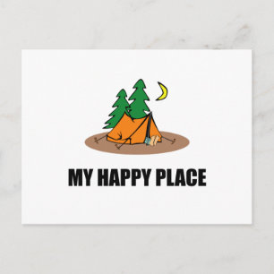 Mijn Happy Place Camping Tent Briefkaart