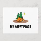 Mijn Happy Place Camping Tent Briefkaart (Voorkant)