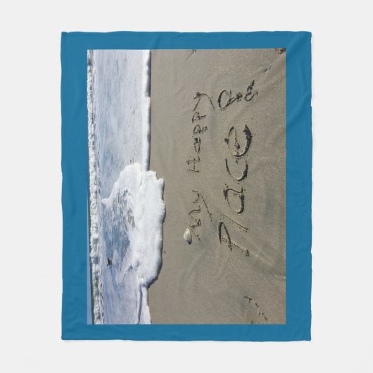 Mijn Happy Place Fleece Deken (Voorkant)