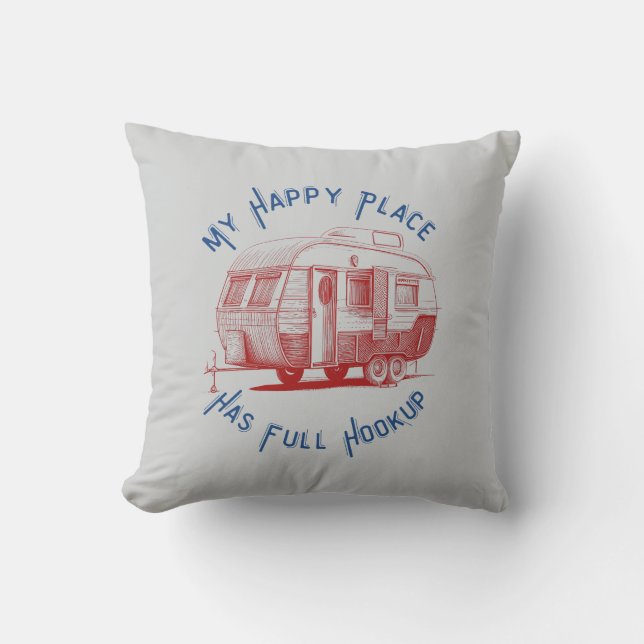 Mijn Happy Place heeft een volledig hook-up kussen (Voorkant)