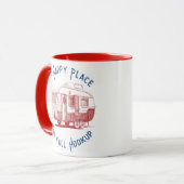Mijn Happy Place heeft een volledige hook-up koffi Mok (Voorkant links)