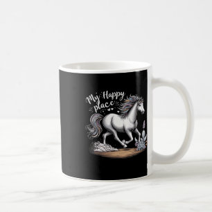 Mijn Happy Place Horse Lover geeft paardenrugrol Koffiemok