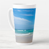 Mijn Happy Place | Mooie strand foto Latte Mok (Linkerhoek)