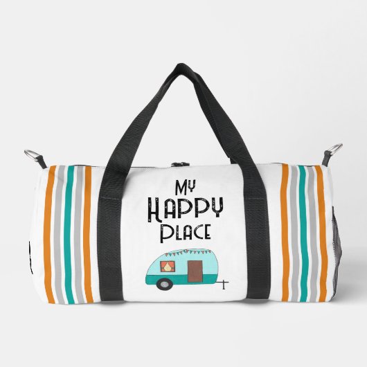 Mijn Happy Place Retro Camper Plunjezak (Voorkant)