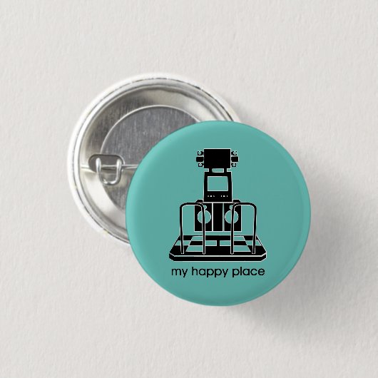 Mijn Happy Place Ronde Button 3,2 Cm (Voorkant /achterkant)