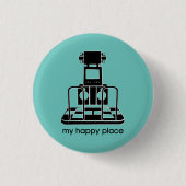 Mijn Happy Place Ronde Button 3,2 Cm (Voorkant)