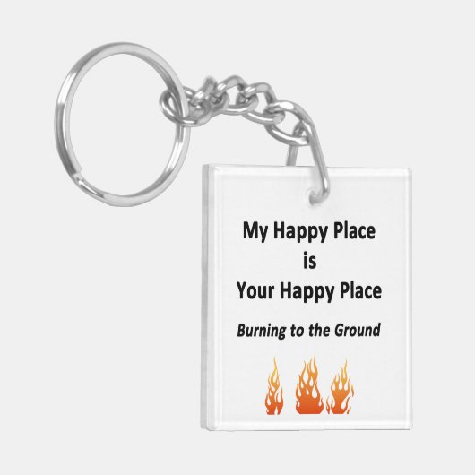 Mijn Happy Place Sleutelhanger (Voorkant Links)