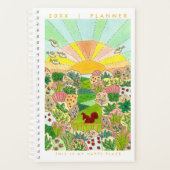 Mijn Happy Place Tuin Eekhoorn Illustratie Planner (Voorkant)