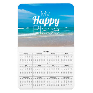 Mijn Happy Place Turquoise Sandy Beach Magneet