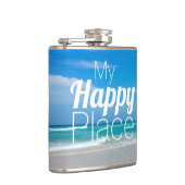 Mijn Happy Place Vinyl Wrapped Flask Heupfles (Rechts)