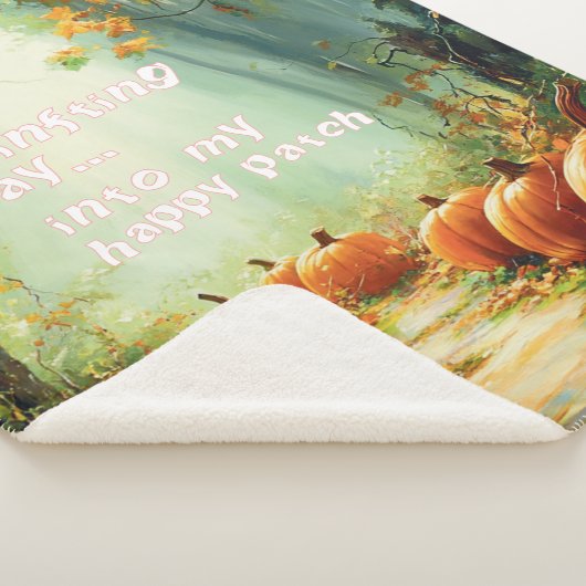 Mijn Happy Pumpkin Patch Large Sherpa Deken (3/4)