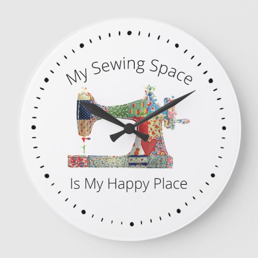 Mijn Happy Seing Place Acrylwall Clock Grote Klok (Voorkant)