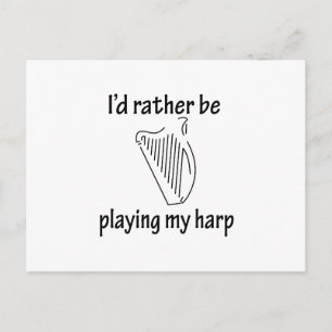 Mijn harp afspelen briefkaart