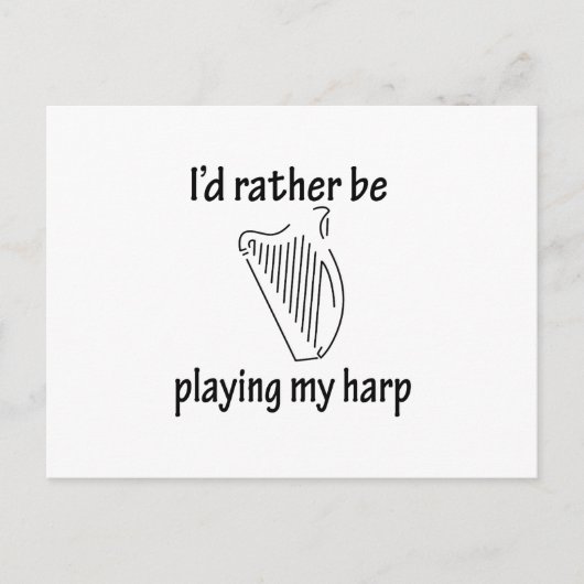 Mijn harp afspelen briefkaart (Voorkant)