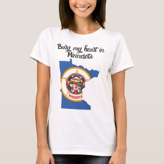 Mijn hart begraven in Minnesota T-shirt (Voorkant)