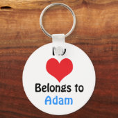 Mijn hart behoort aan Adam Sleutelhanger (Voorkant)