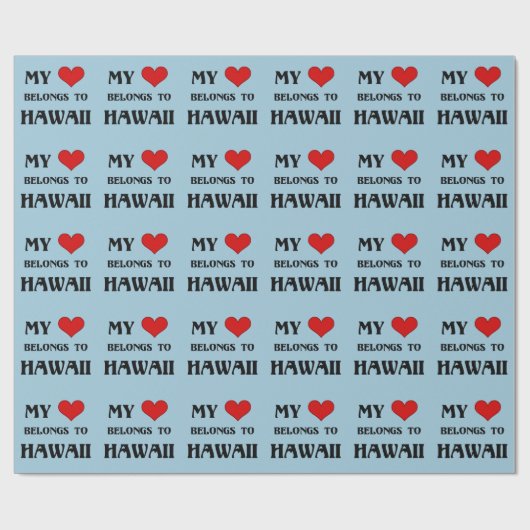Mijn hart behoort toe aan Hawaï Cadeaupapier (Vlak)