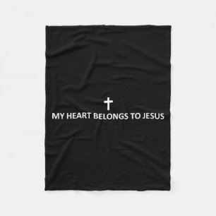 Mijn hart behoort toe aan Jezus Subtiele Minimale Fleece Deken
