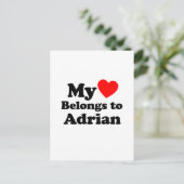 Mijn hart behoort tot Adrian Briefkaart (Staand voorkant)
